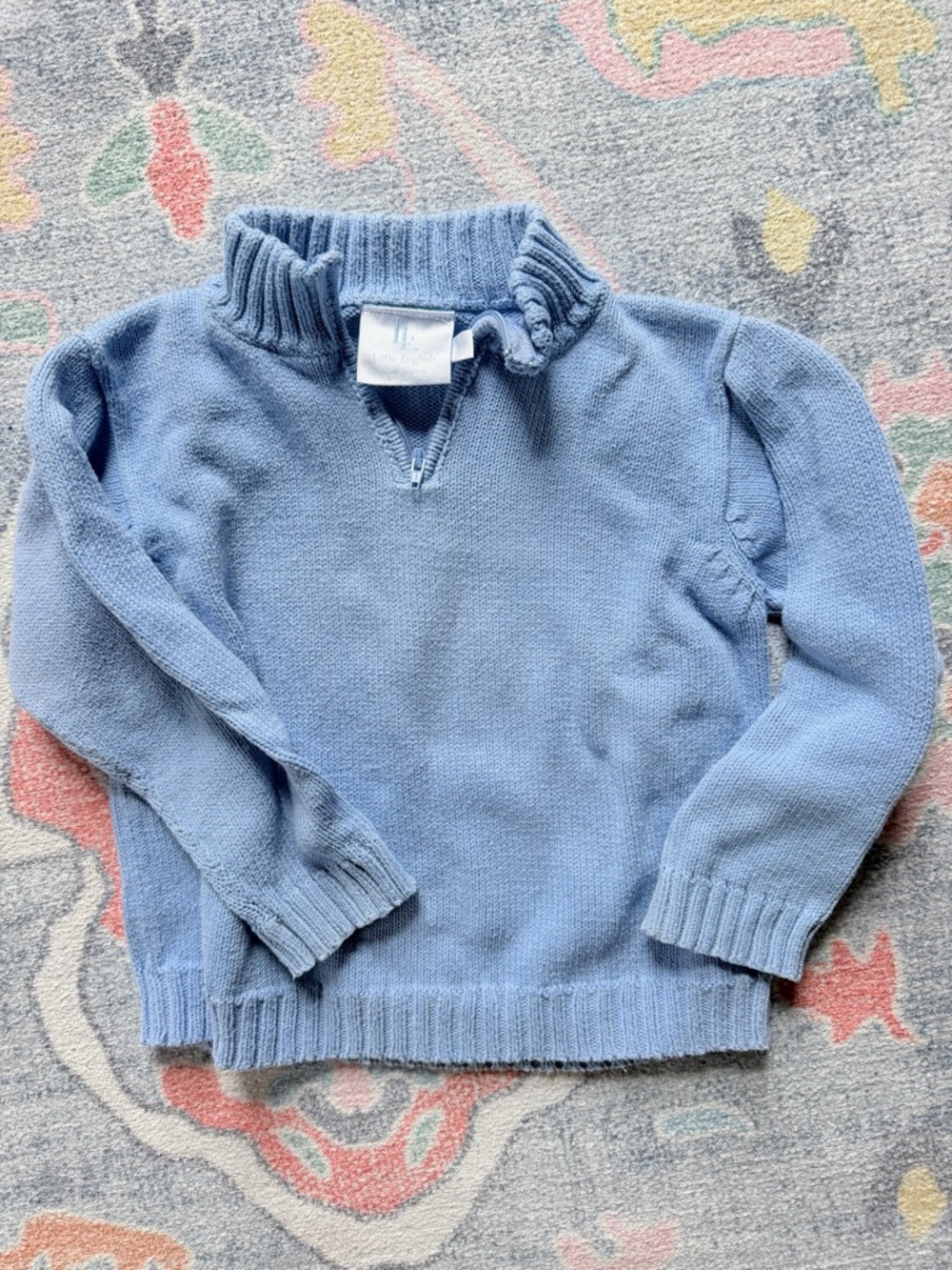 Little English quarter zip sweater